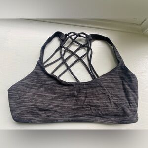 Lululemon Free to Be Wild Bra. We Are From Space Dark Carbon Ice Grey. Size 10